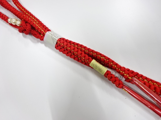 未使用品　正絹　振袖用　手組帯締め